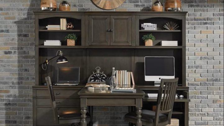 aspenhome Home Office Mod Center Hutch with Door