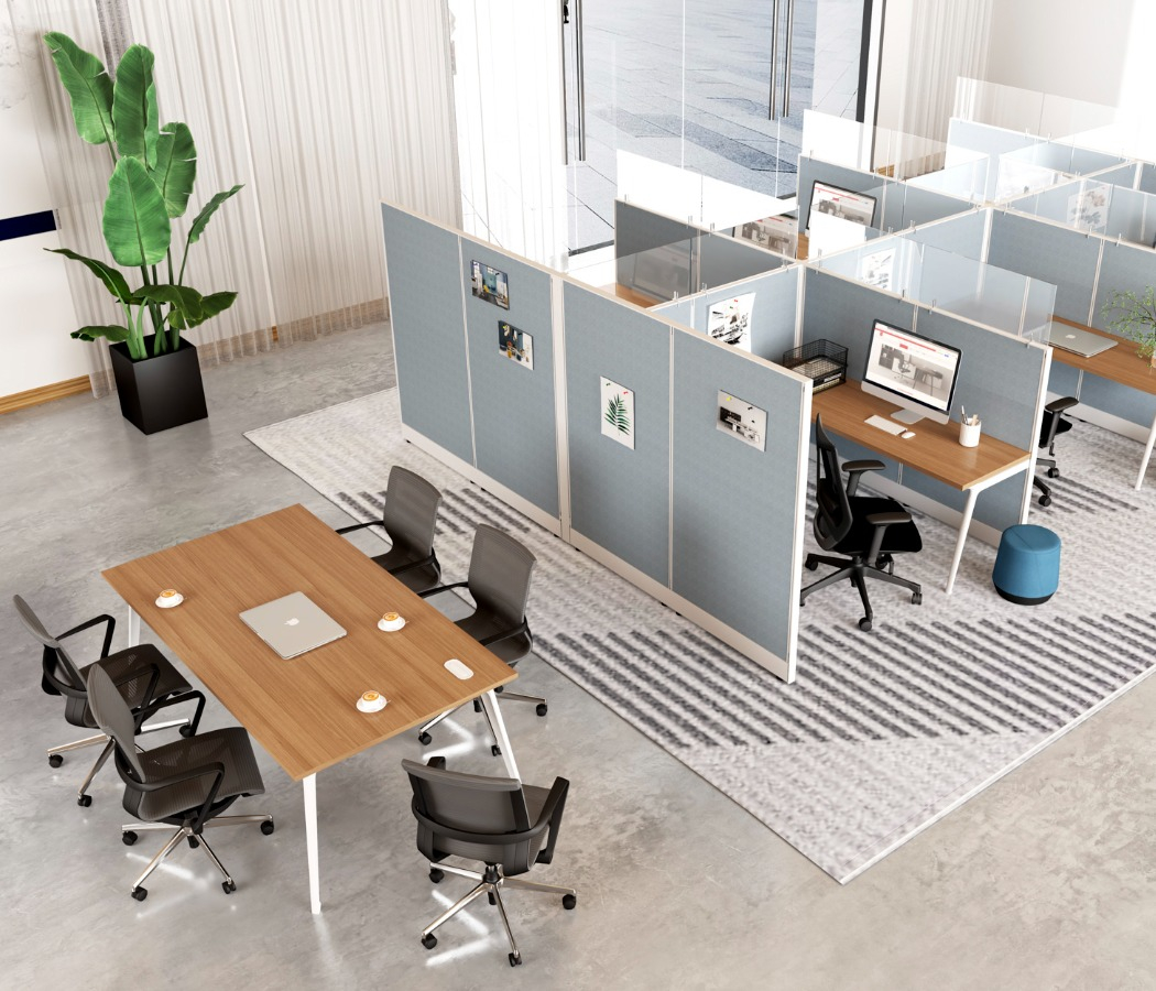 conference, cubicles & reception